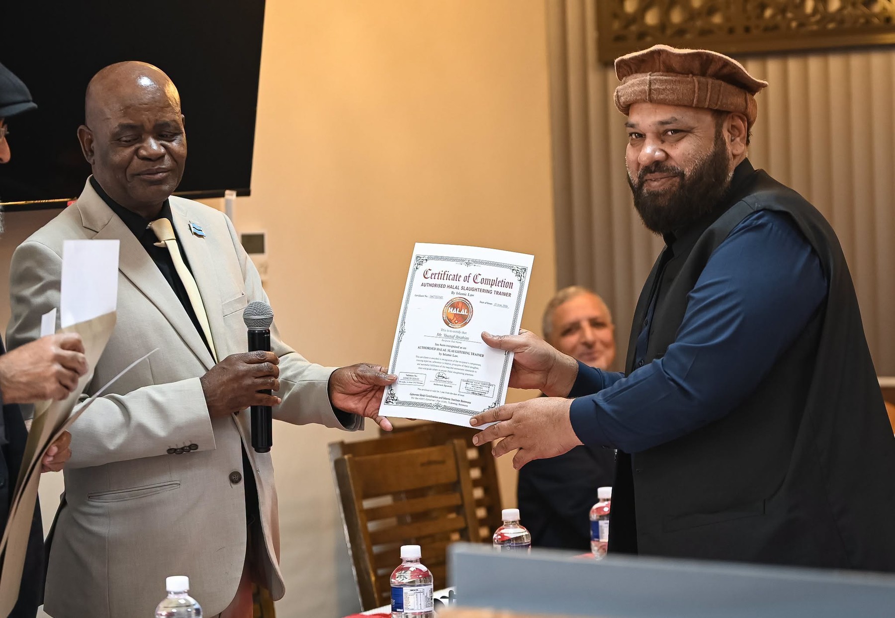 Trainer certificate handover